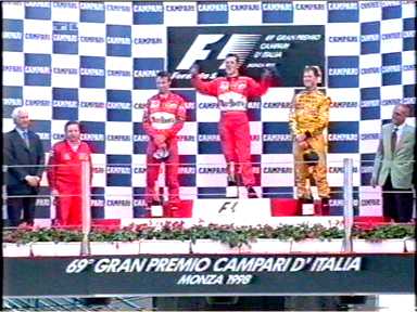 the podium at Monza
